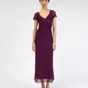 Mesh Maxikleid mit Spitzendetails